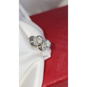 Сережки із білого золота с діамантами 0,261 ct